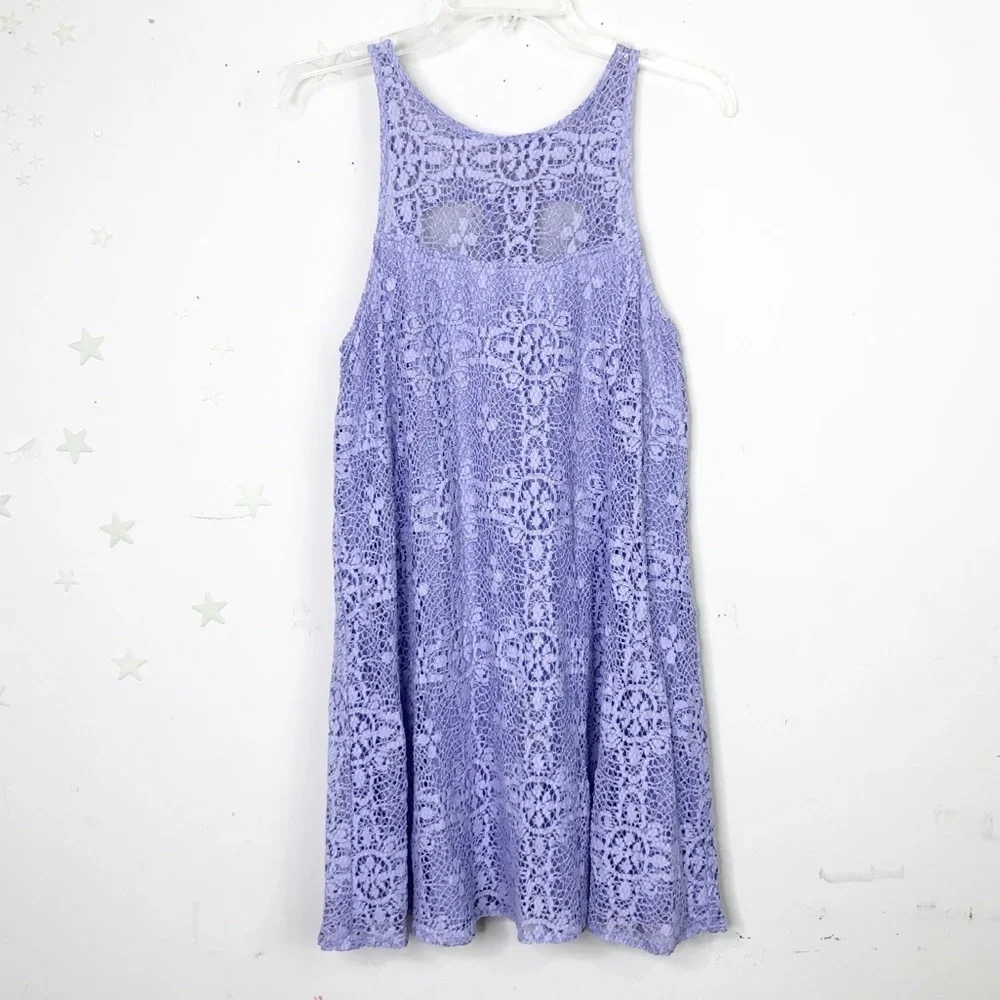 𝅺FREE People Small Lilac lace mini Dress